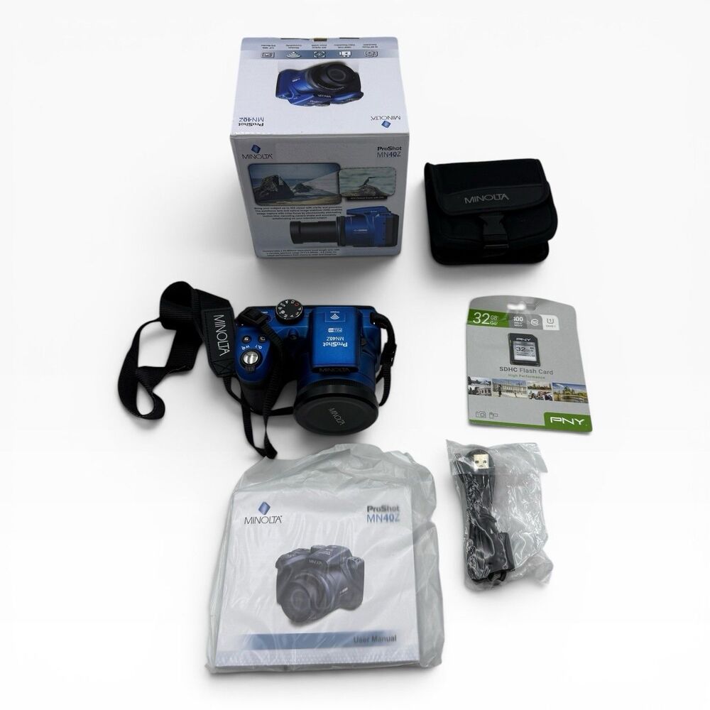Minolta MN40Z ProShot 20MP/1080P FHD Digital Camera With 40x Optical Zoom(Blue)